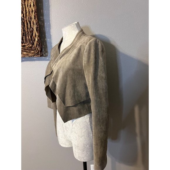 BCBGMAXAZRIA Norton Khaki M Medium Jacket Blazer Stretch - Picture 5 of 9